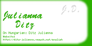 julianna ditz business card